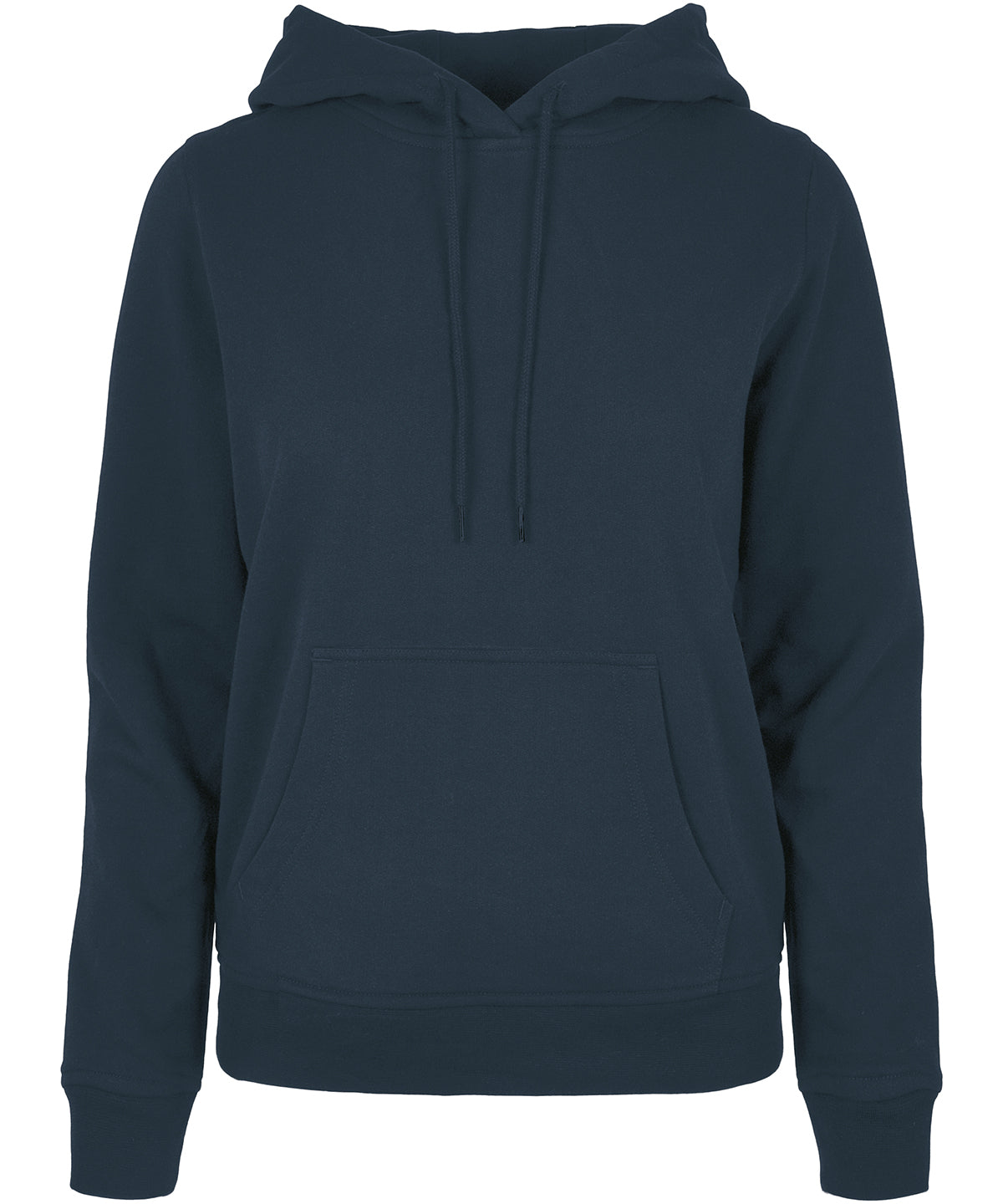 Build Your Brand Basic Women's basic hoodie in Navy, front view