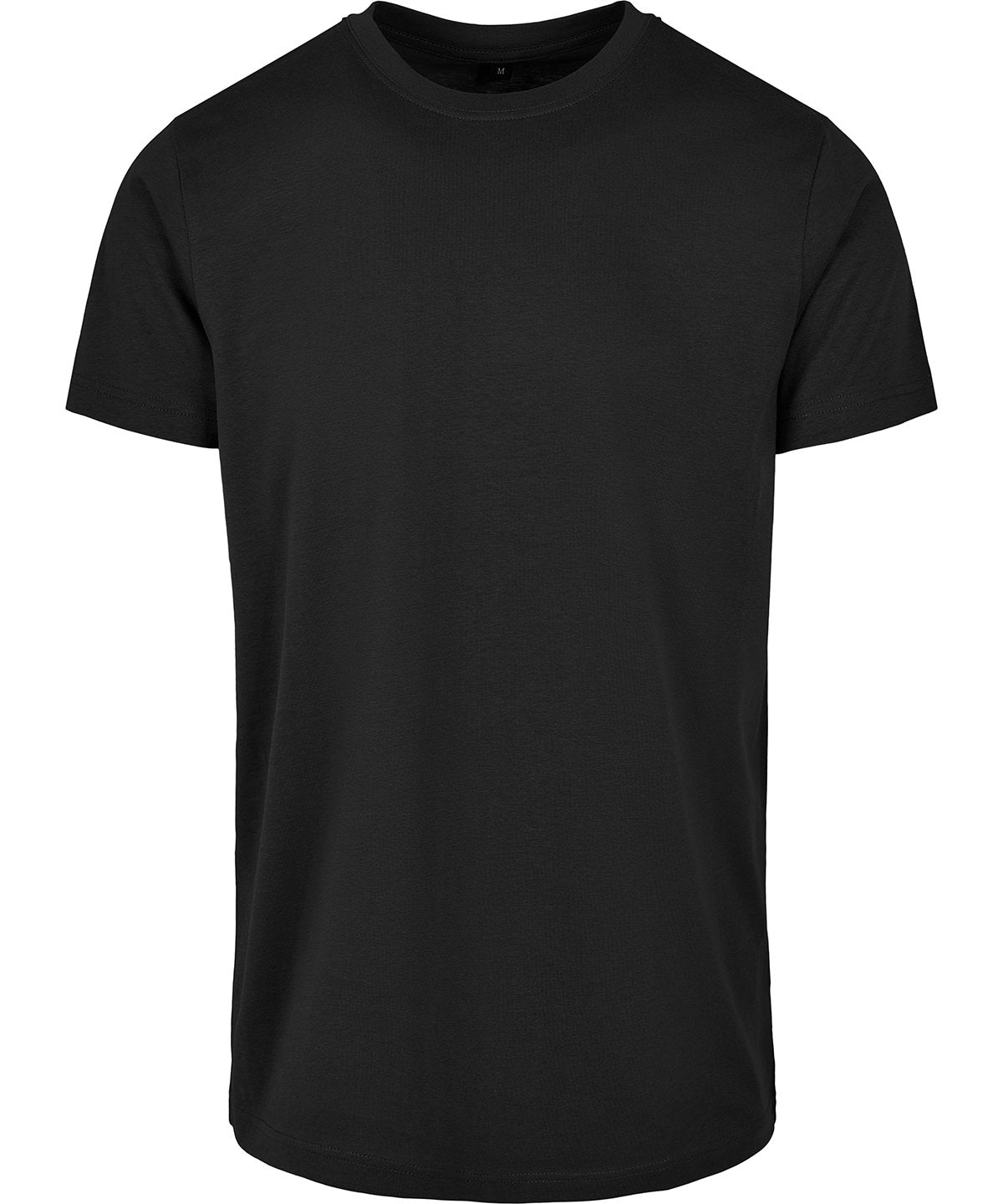 Build Your Brand Basic Round neck tee in Black, front view