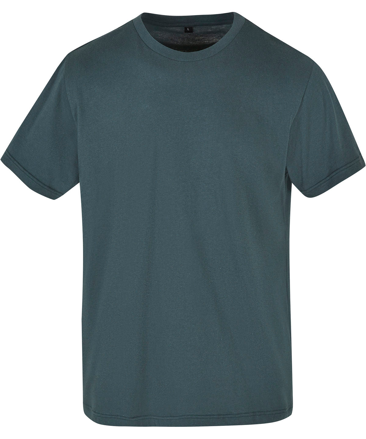 Build Your Brand Basic Round neck tee in Bottle Green, front view