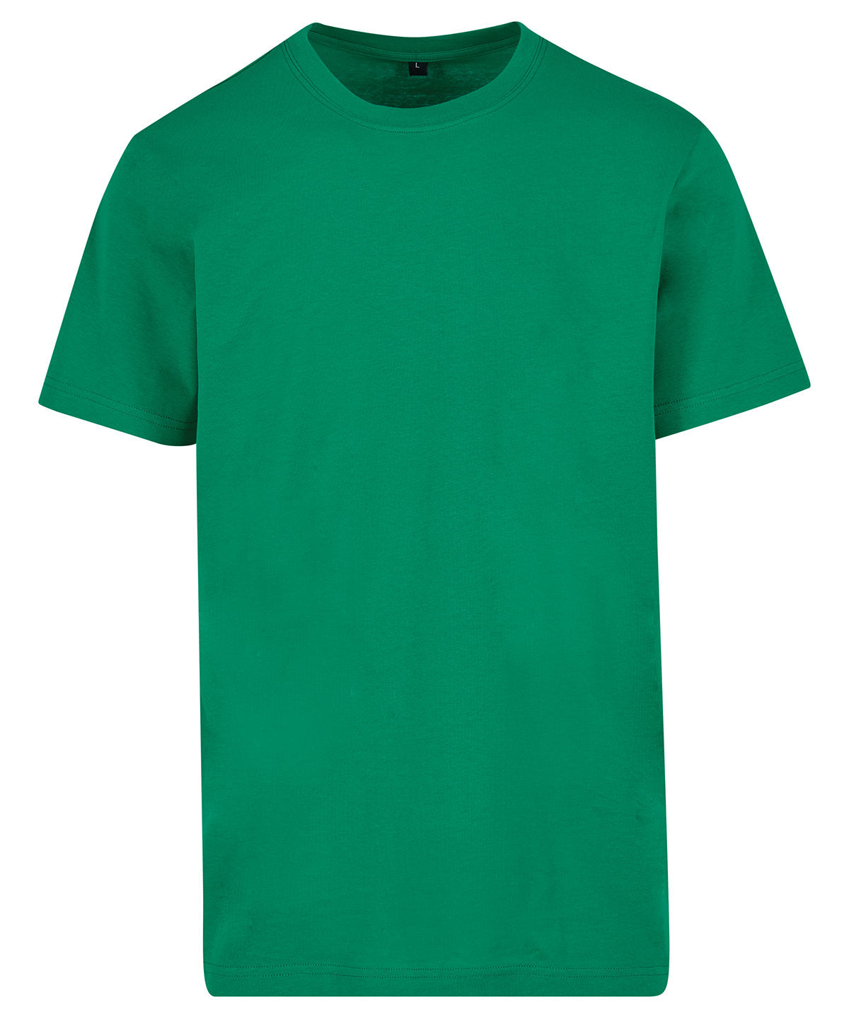 Build Your Brand Basic Round neck tee in C. Green, front view
