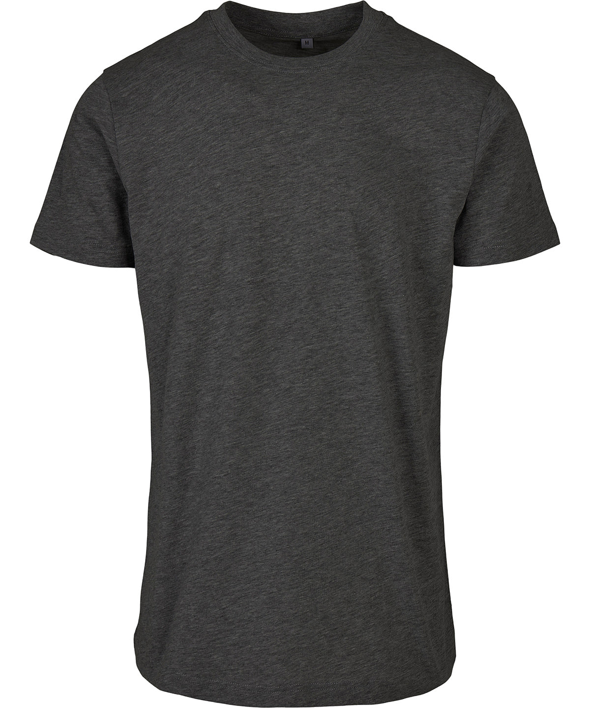 Build Your Brand Basic Round neck tee in Charcoal, front view