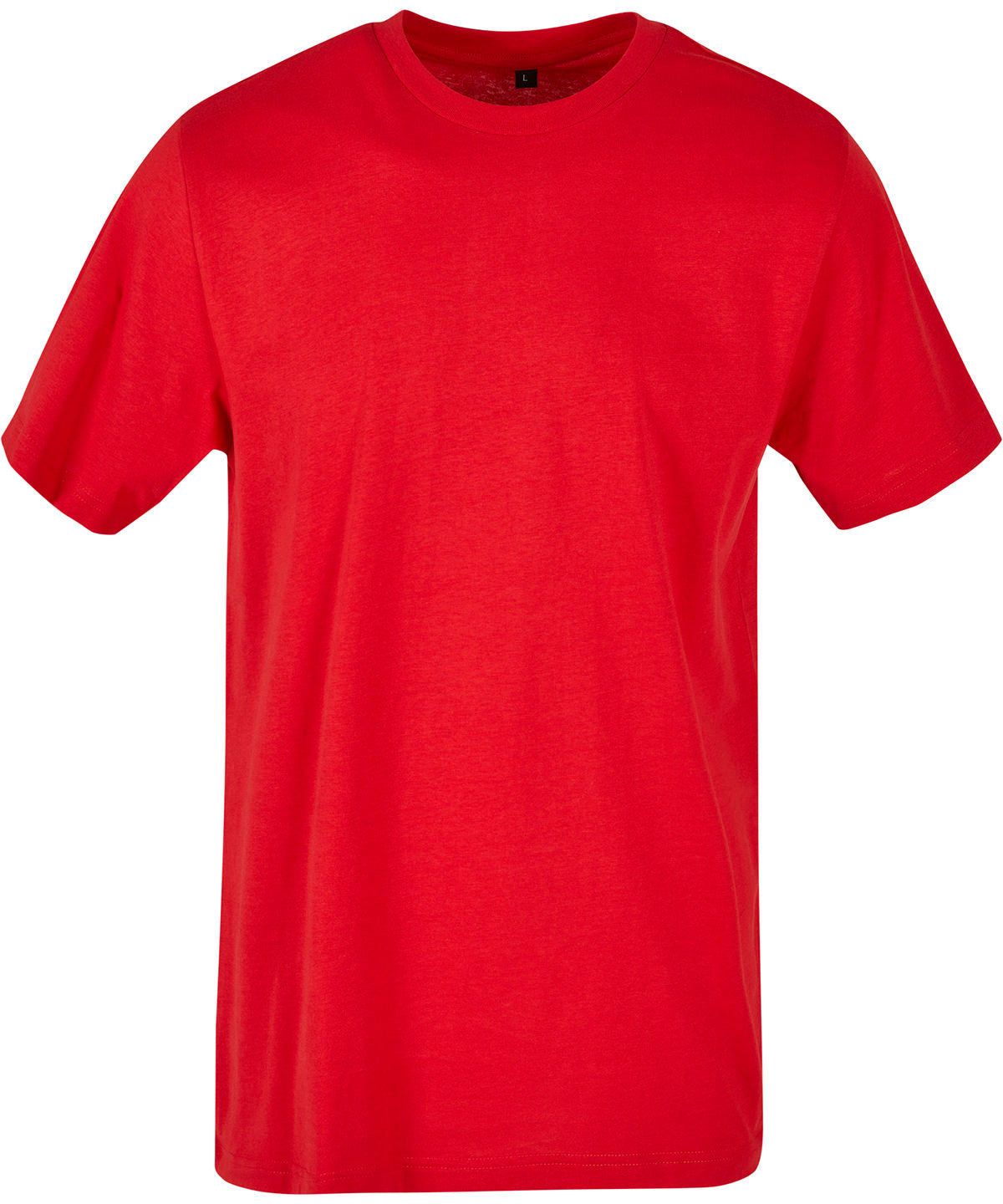 Build Your Brand Basic Round neck tee in City Red, front view
