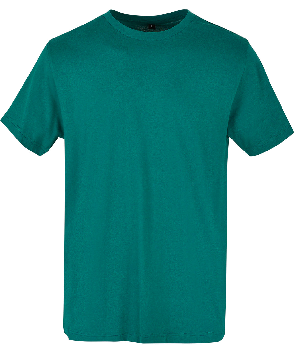 Build Your Brand Basic Round neck tee in Green, front view