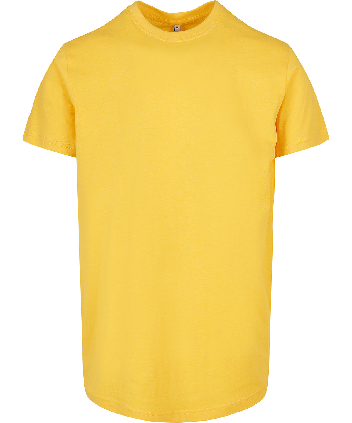 Build Your Brand Basic Round neck tee in Taxi Yellow, front view