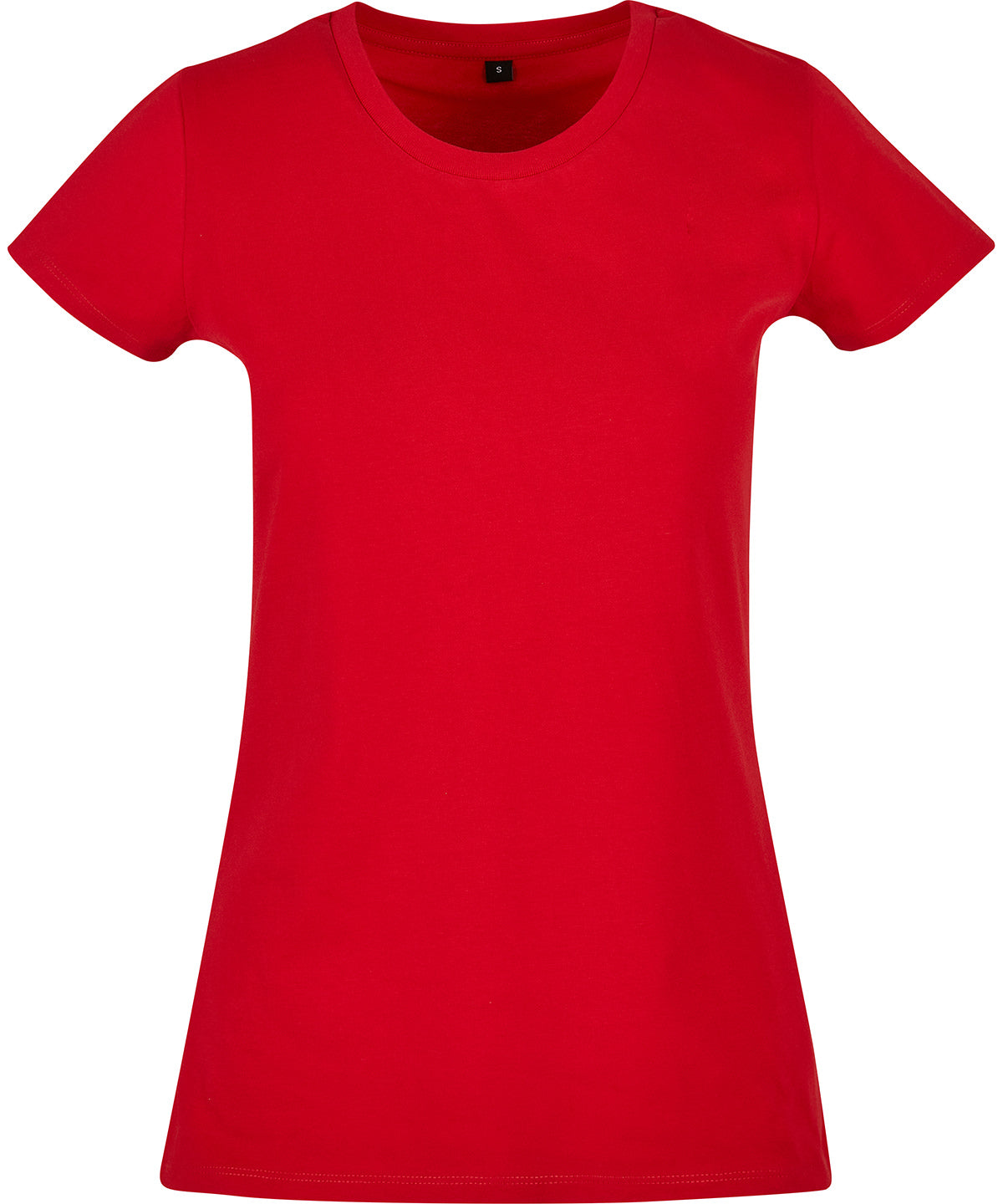 Build Your Brand Basic Women's basic tee in City Red, front view