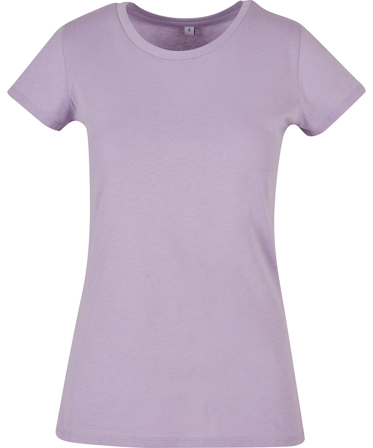 Build Your Brand Basic Women's basic tee in Lilac, front view