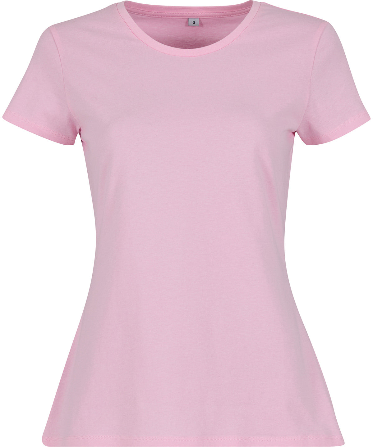Build Your Brand Basic Women's basic tee in Soft Pink, front view