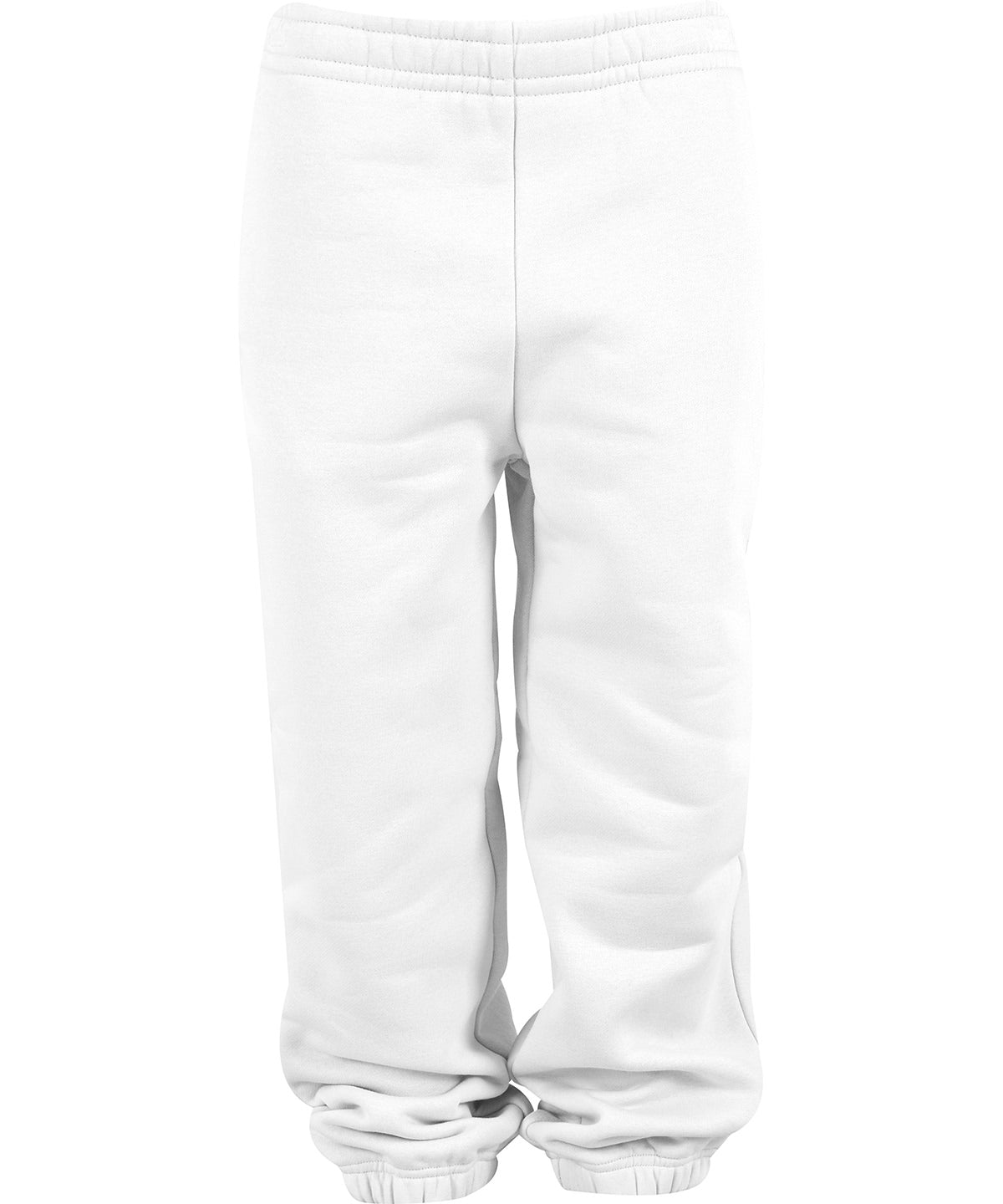 Build Your Brand Basic Women’s basic sweatpants in White, front view