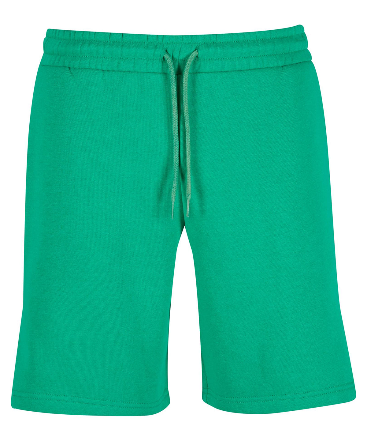 Build Your Brand Basic Women’s basic sweat shorts in Grass Green, front view