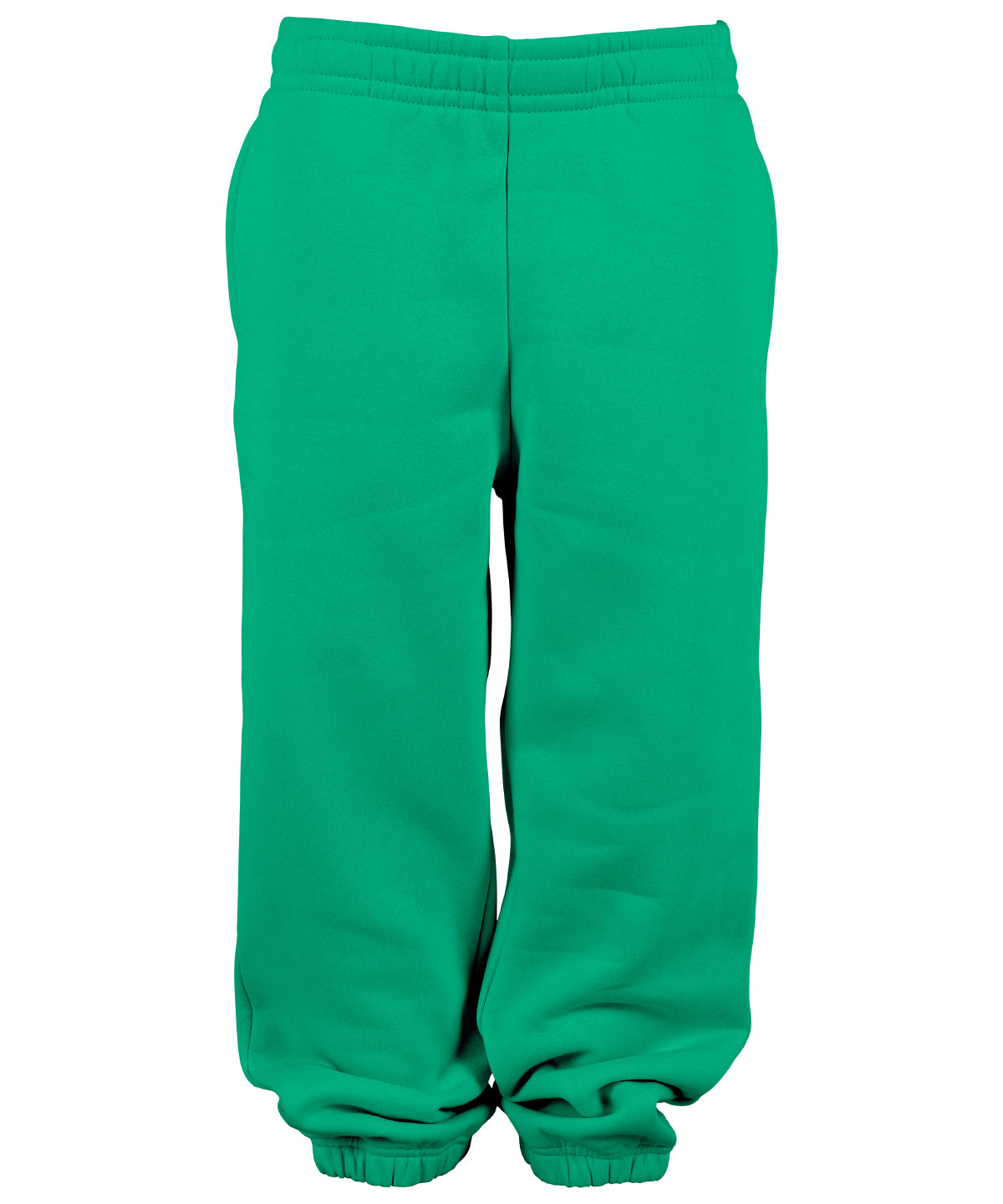 Build Your Brand Basic Kids basic sweatpants in Grass Green, front view