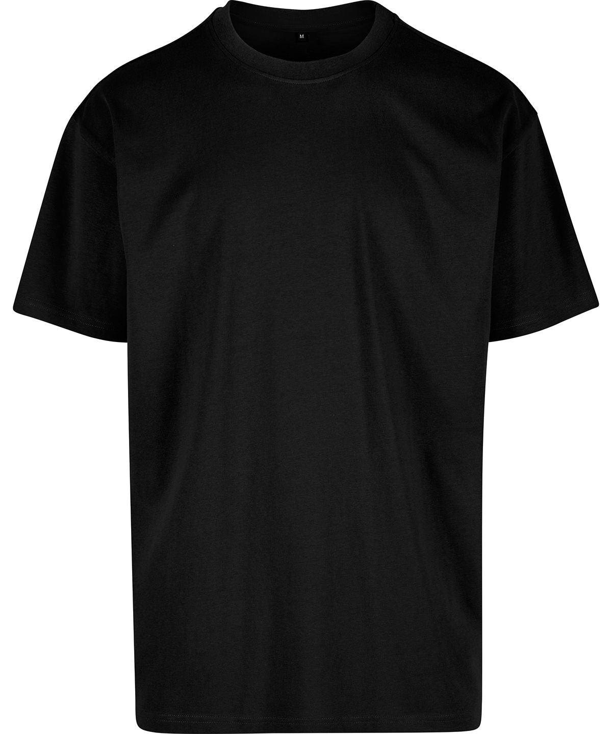 Build Your Brand Basic Light basic loose tee in Black, front view