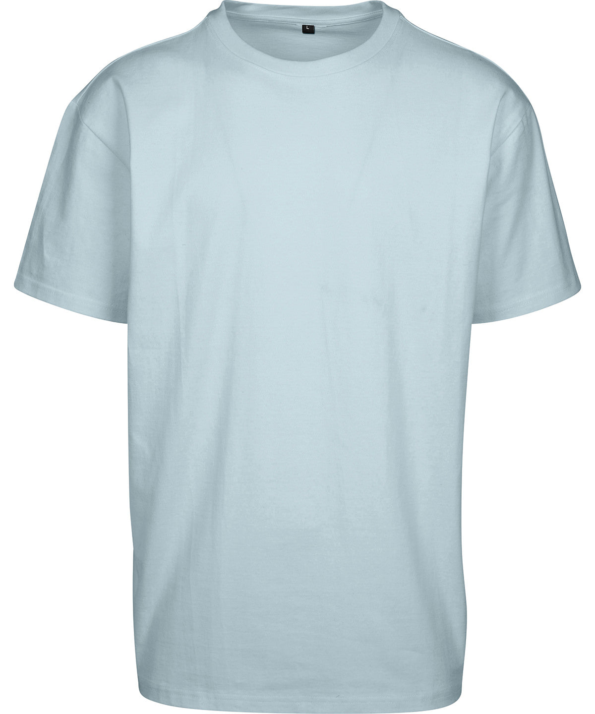 Build Your Brand Basic Light basic loose tee in Powder Blue, front view