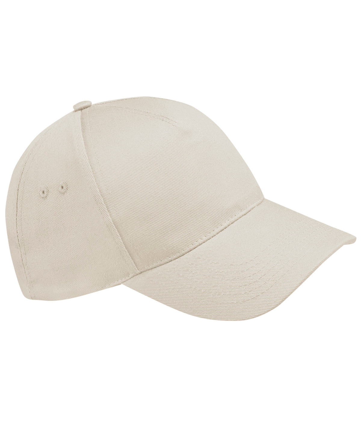 Beechfield Ultimate 5-panel cap in Putty, front view