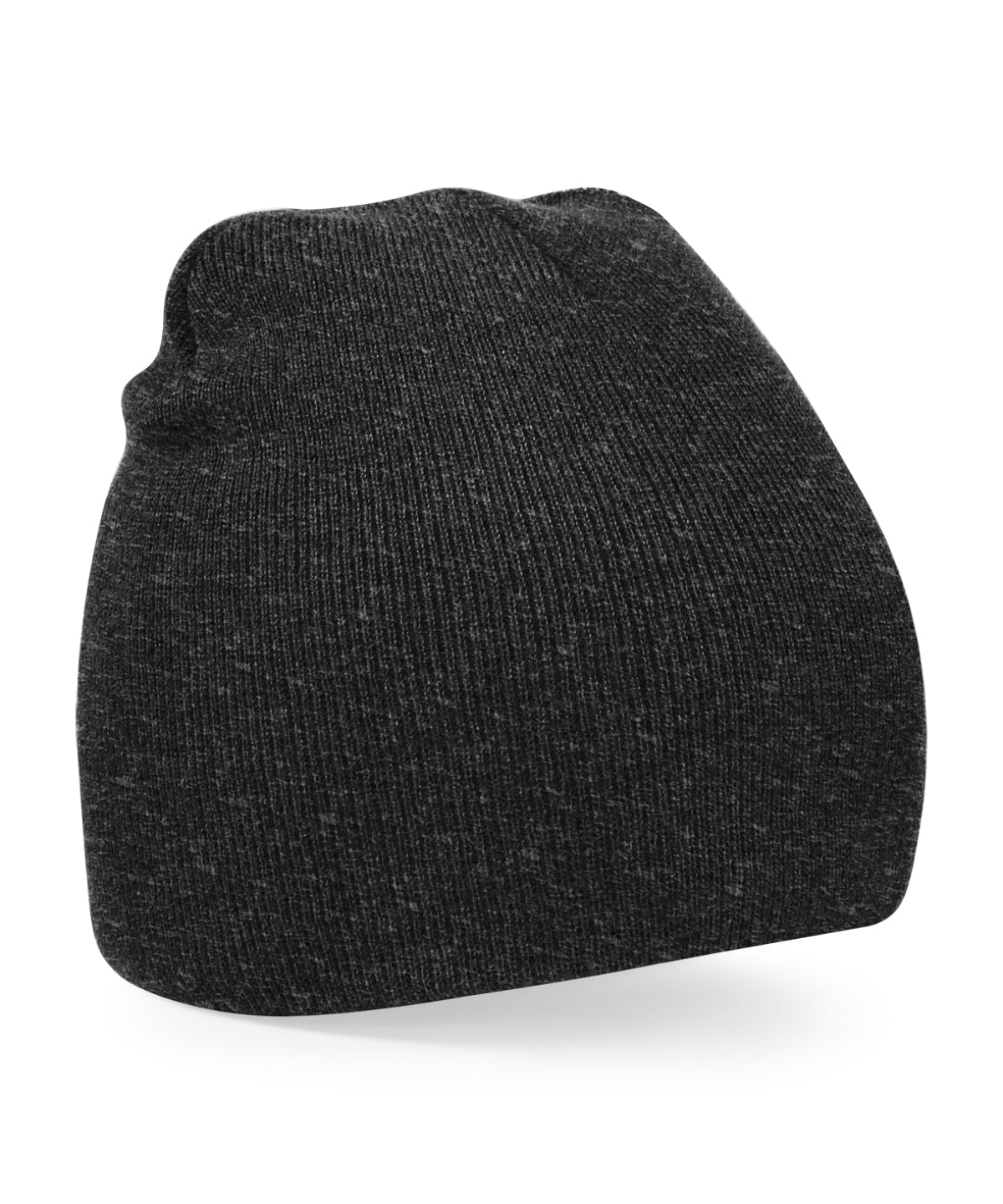 Beechfield Two-tone pull-on beanie in Charcoal, front view