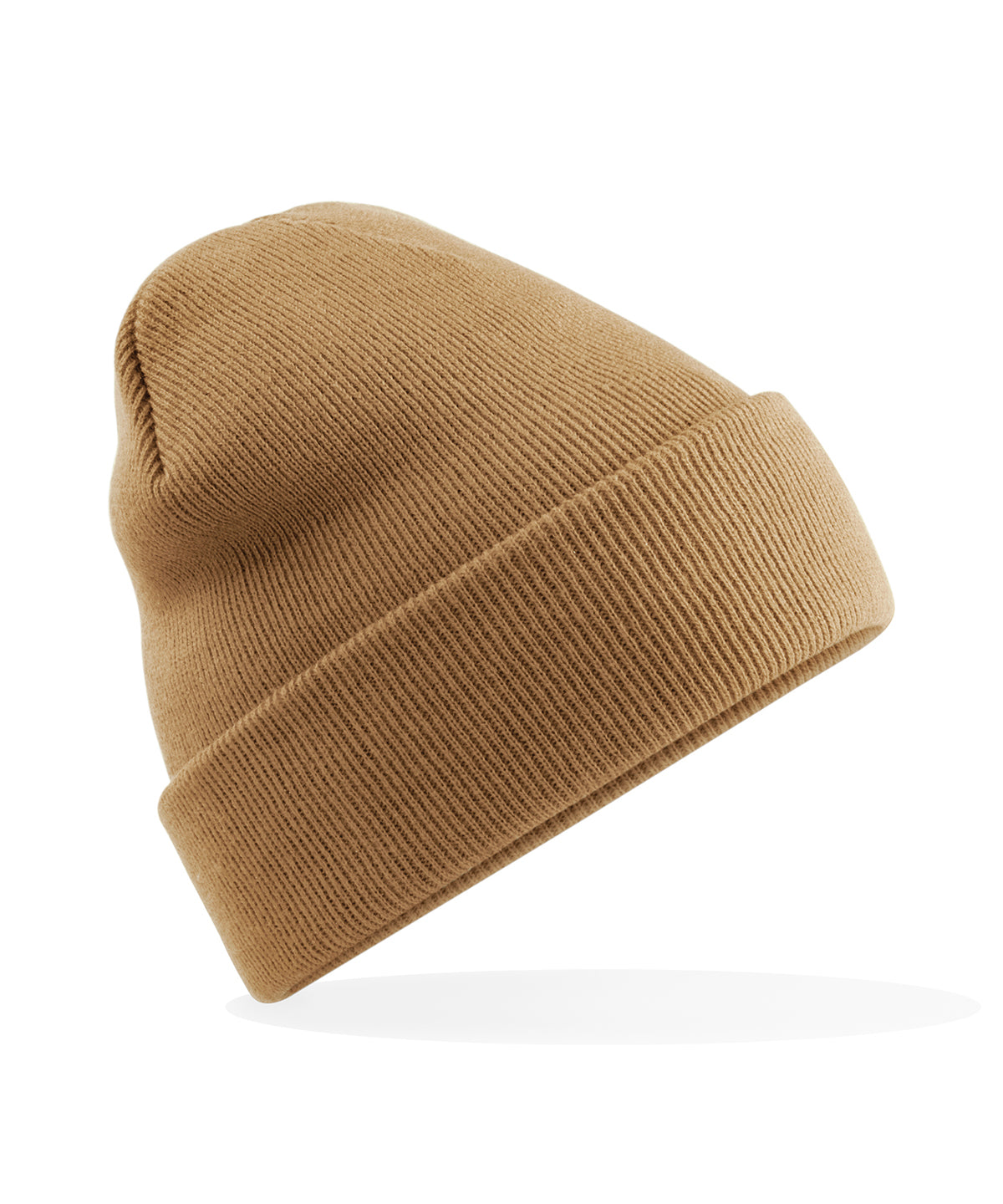 Beechfield Original cuffed beanie in Biscuit, front view