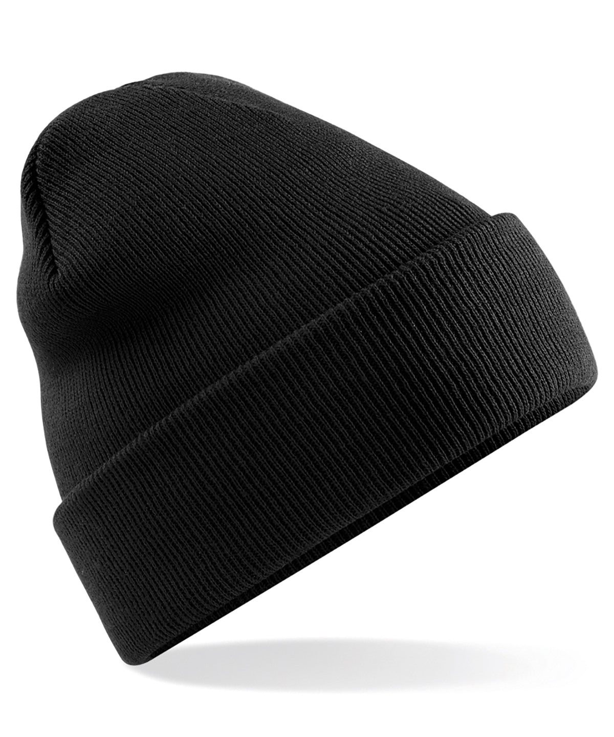 Beechfield Original cuffed beanie in Black, front view