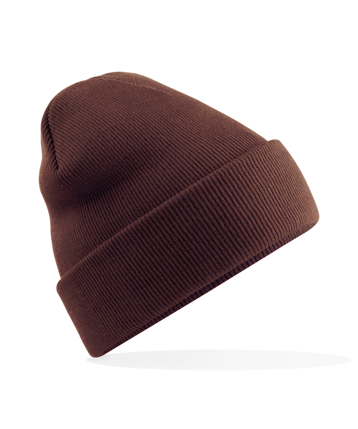 Beechfield Original cuffed beanie in Walnut, front view