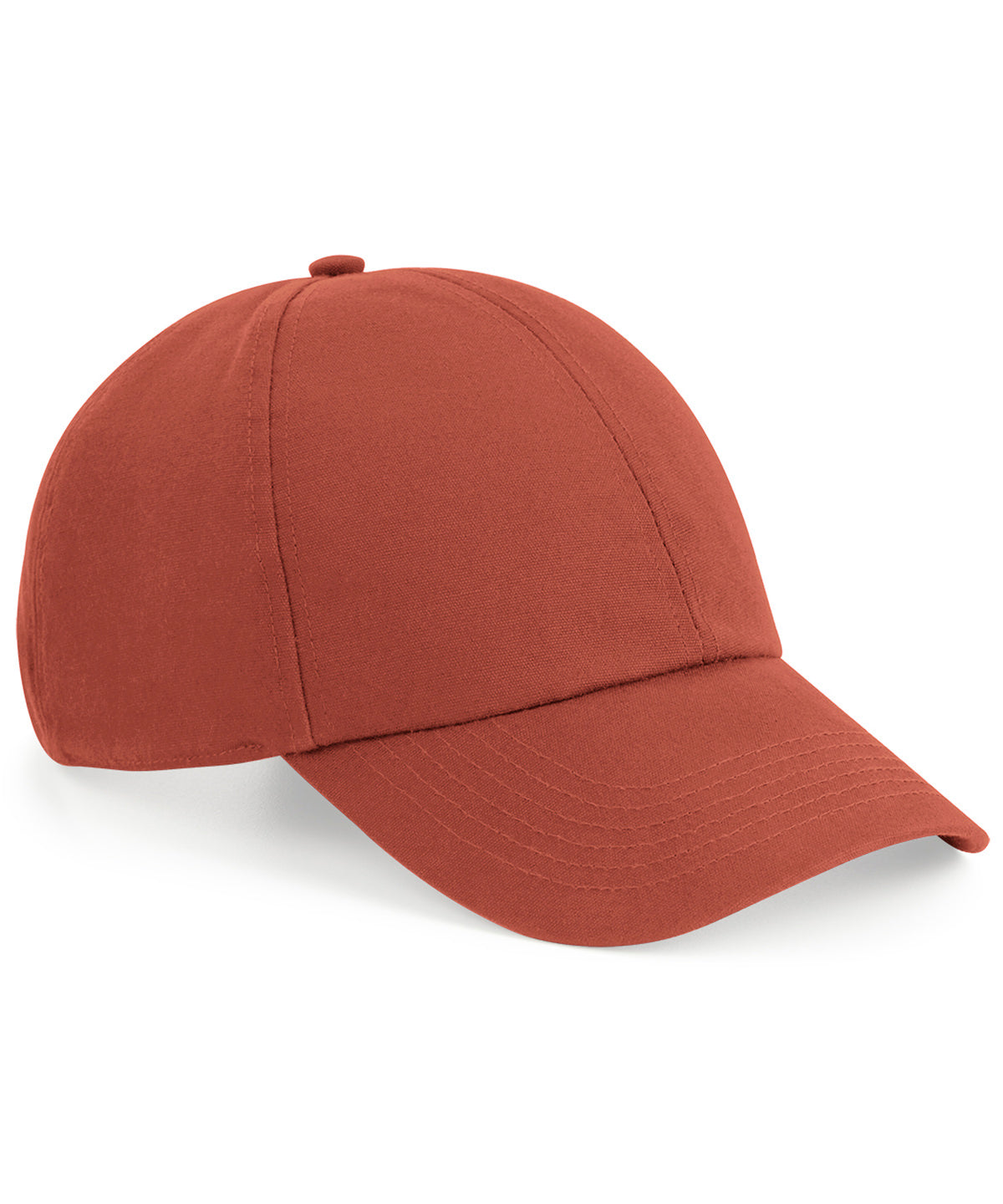 Beechfield Organic cotton 6-panel cap in Terracotta, front view
