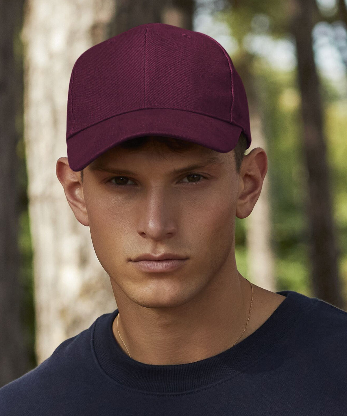 Beechfield Pro-style heavy brushed cotton cap, lifestyle photo