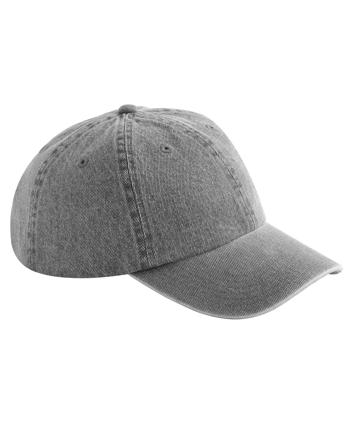 Beechfield Denim cap in Acid Grey, front view