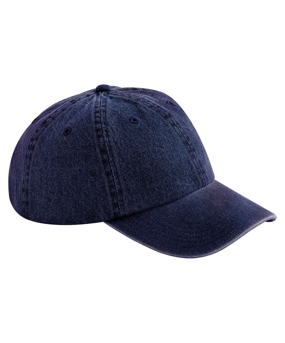 Beechfield Denim cap in Indigo, front view