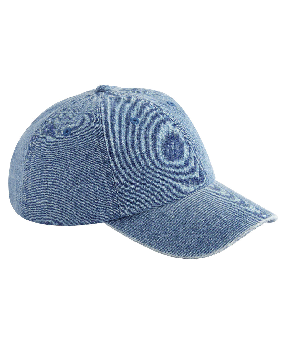 Beechfield Denim cap in Mid Blue, front view
