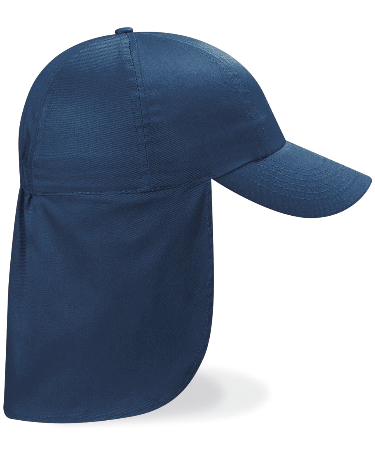 Beechfield Junior legionnaire-style cap in French Navy, front view