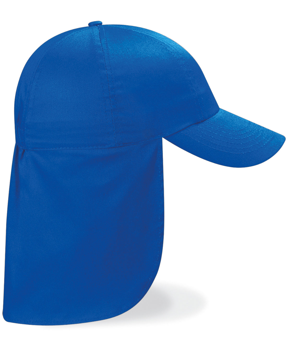 Beechfield Junior legionnaire-style cap in Royal, front view