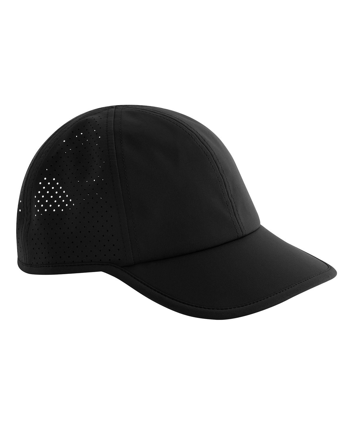 Beechfield Technical training cap in Black, front view