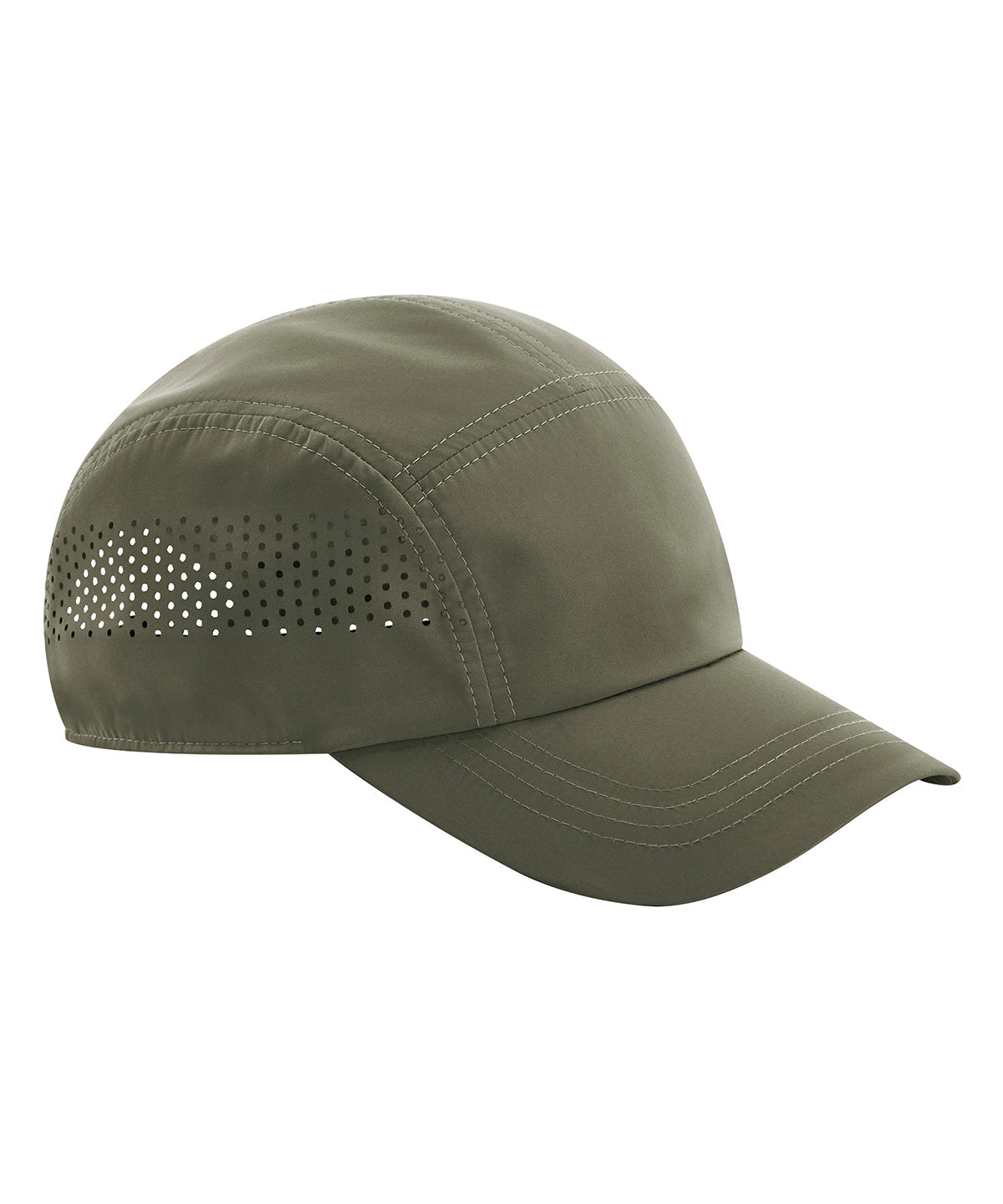 Beechfield Technical running cap in Olive Green, front view