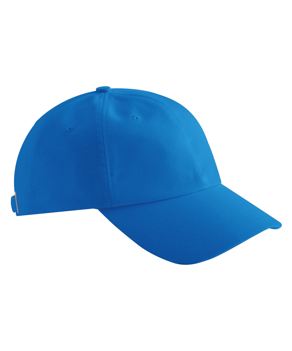 Beechfield EarthAware organic cotton studio cap in Cornflower Blue, front view