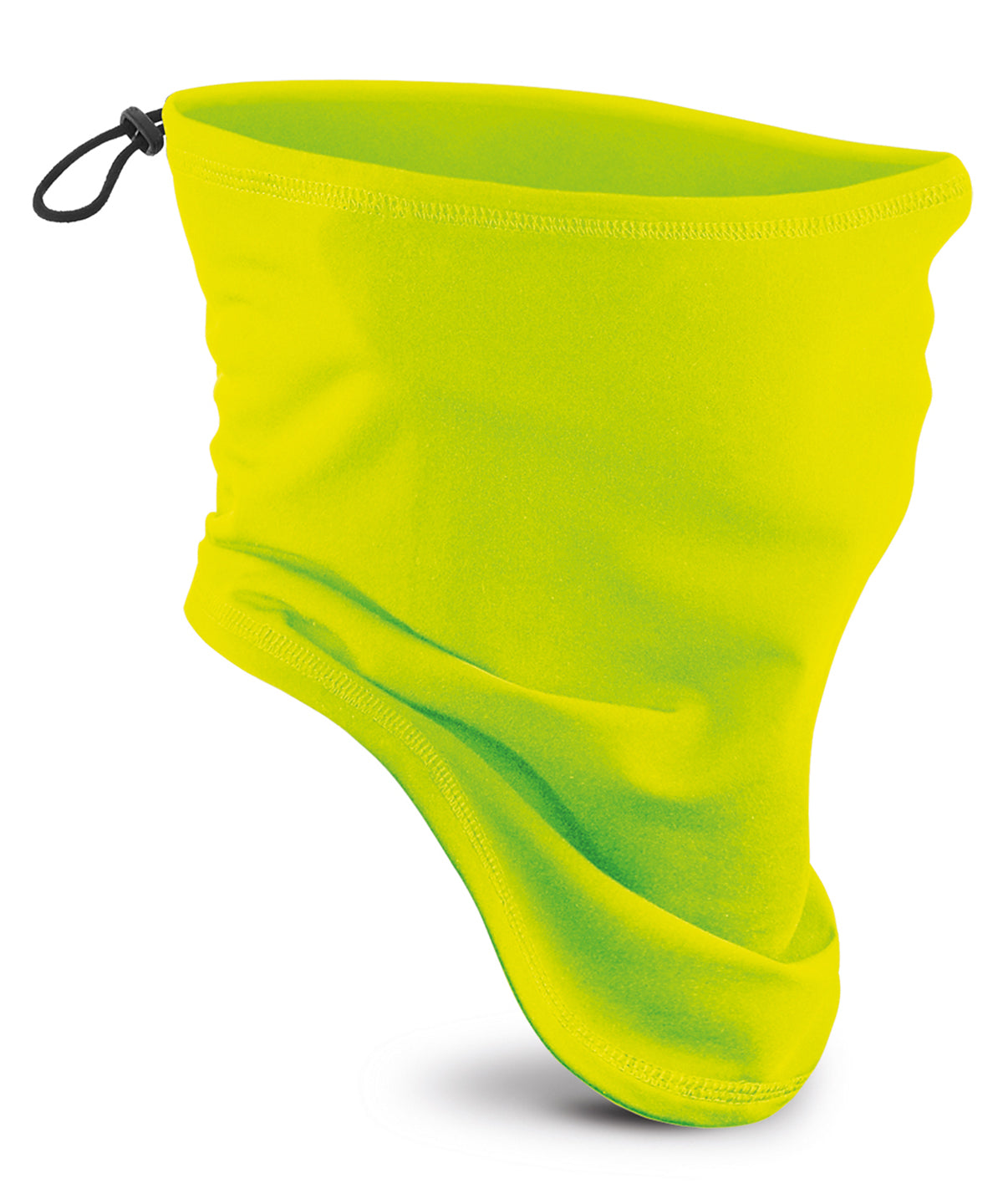 Beechfield Softshell sports tech neck warmer in Fluorescent Yellow, front view