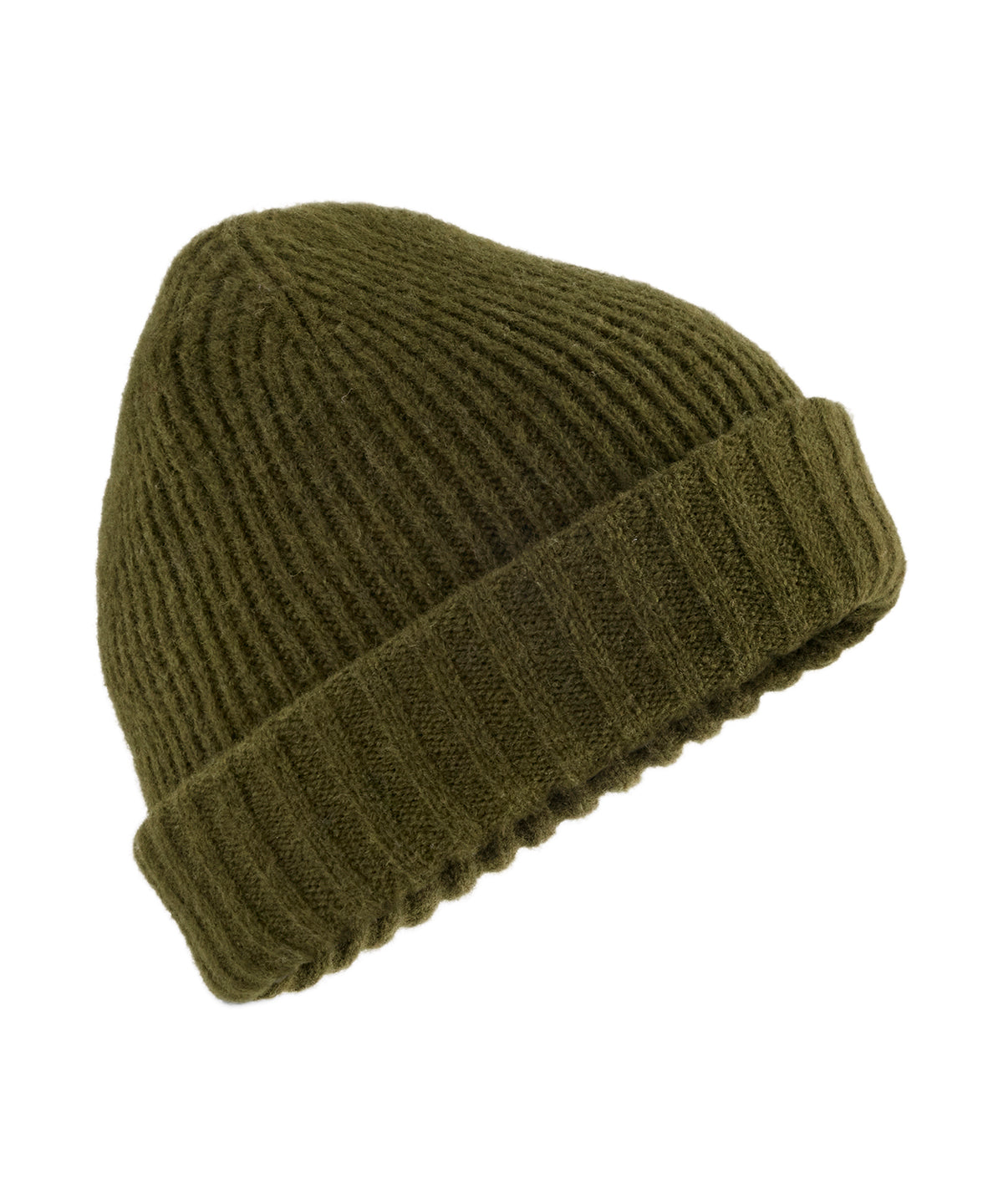 Beechfield Stonefell beanie in Green Marl, front view
