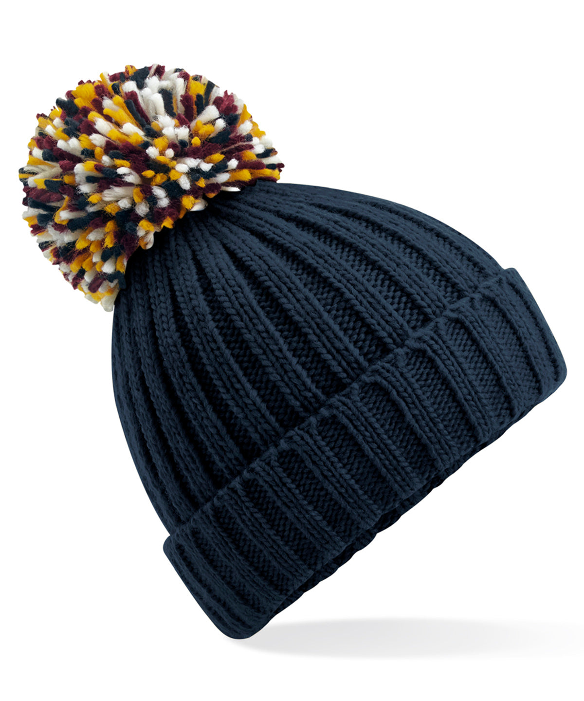 Beechfield Hygge beanie in French Navy, front view