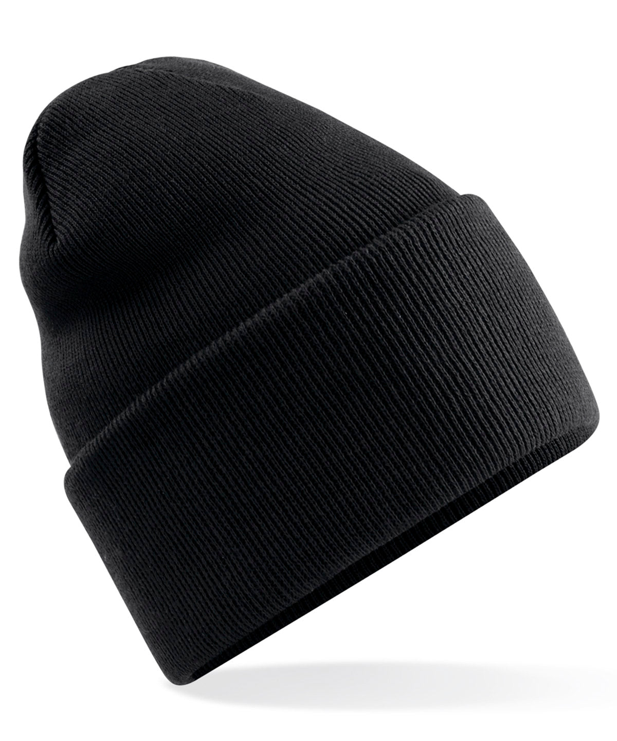 Beechfield Original deep-cuffed beanie in Black, front view