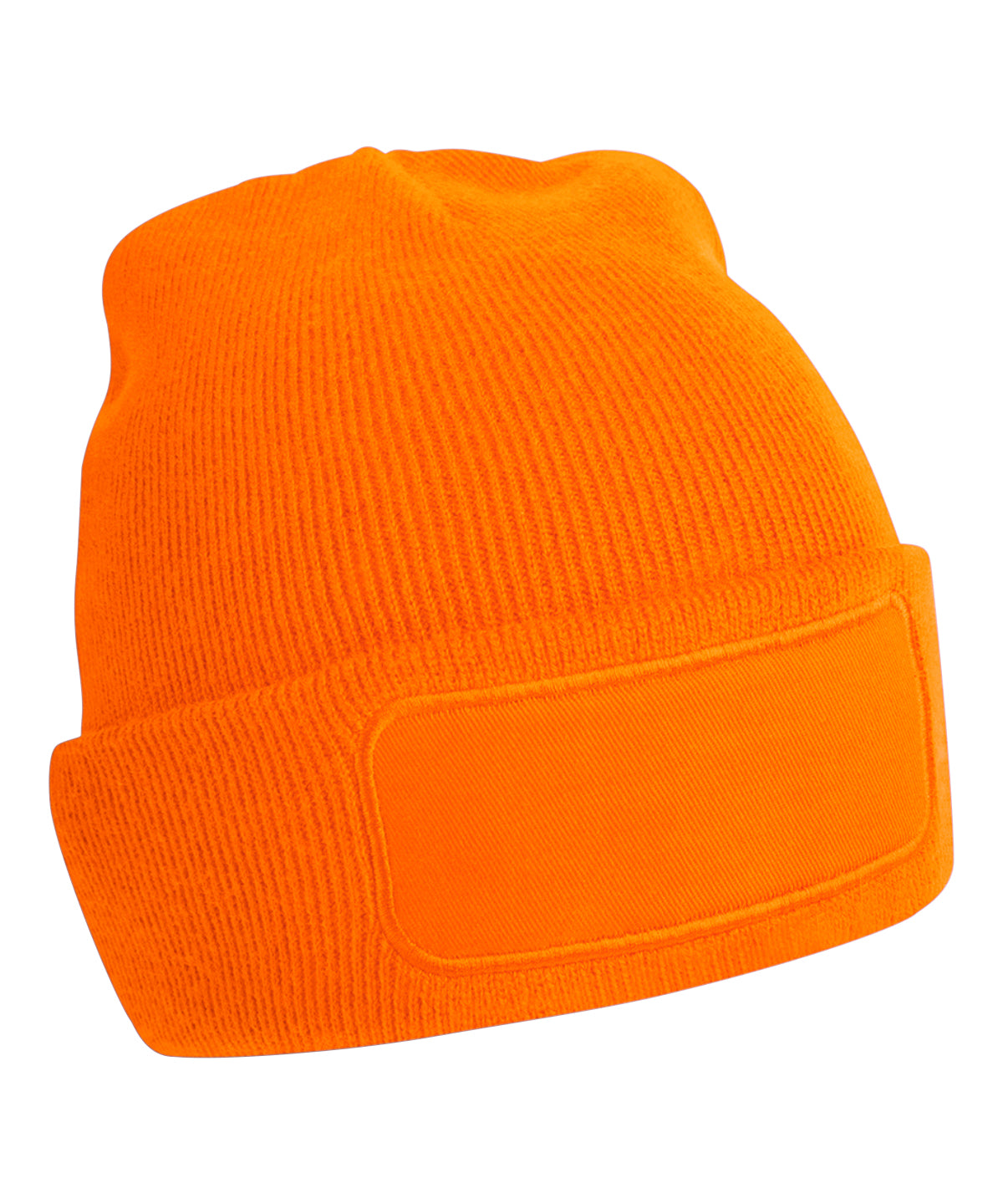 Beechfield Original patch beanie in Orange, front view