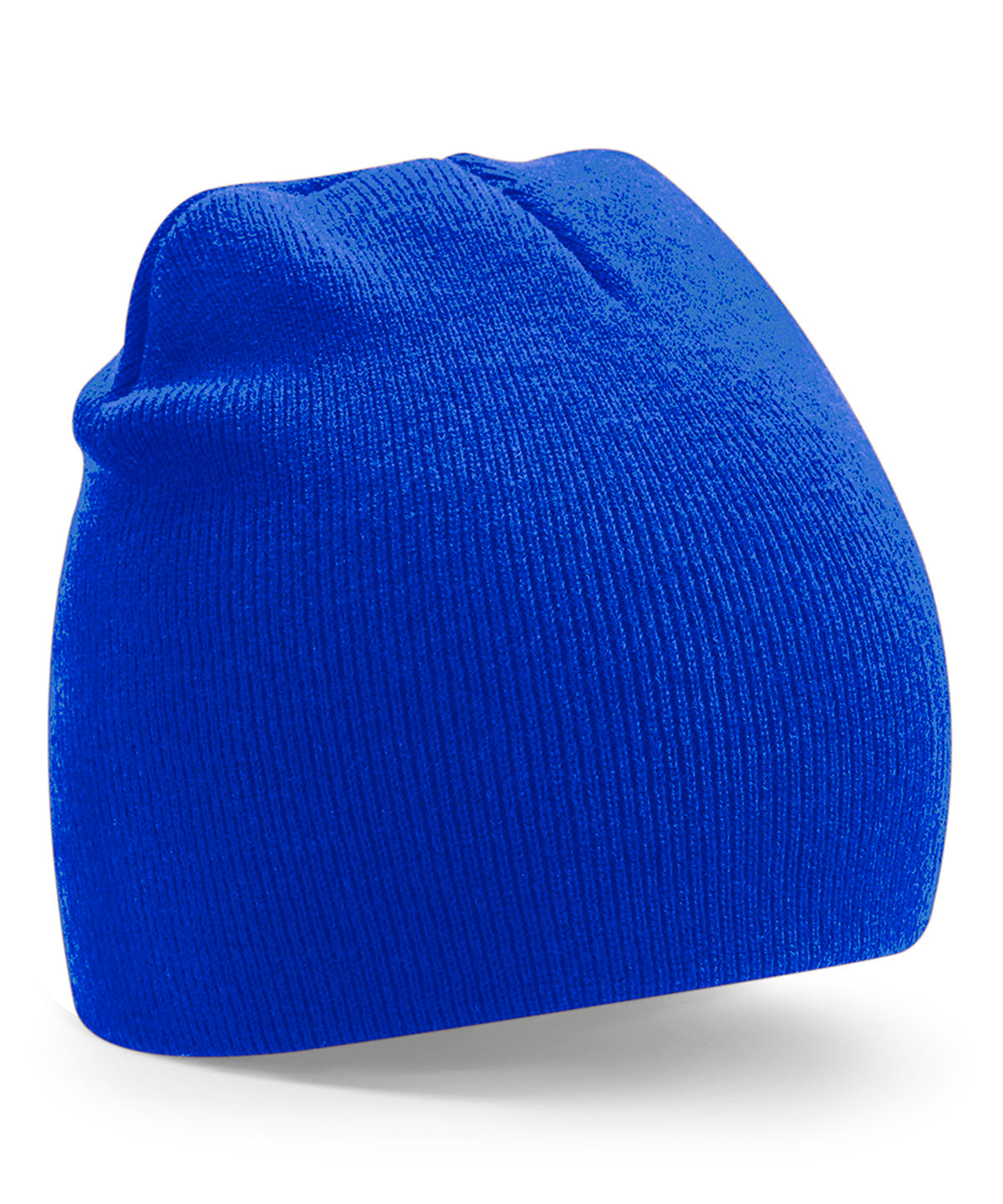Beechfield Recycled original pull-on beanie in Bright Royal, front view