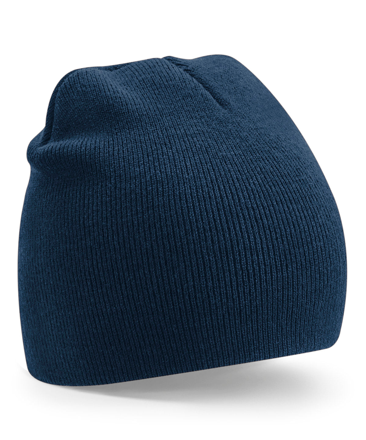 Beechfield Recycled original pull-on beanie in French Navy, front view