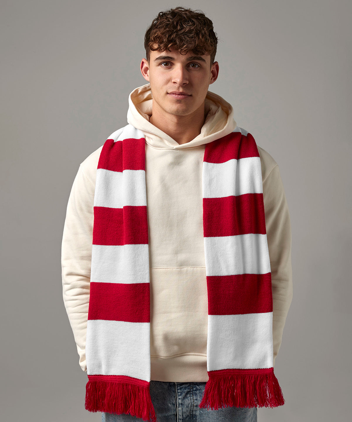 Beechfield Stadium scarf, lifestyle photo