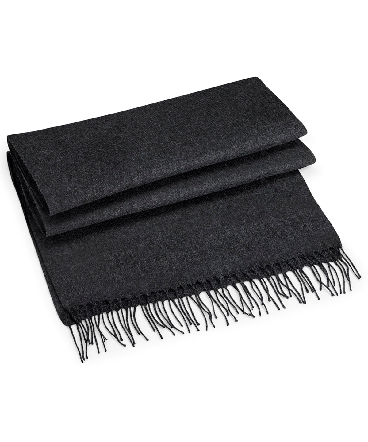 Beechfield Classic woven scarf in Charcoal, front view