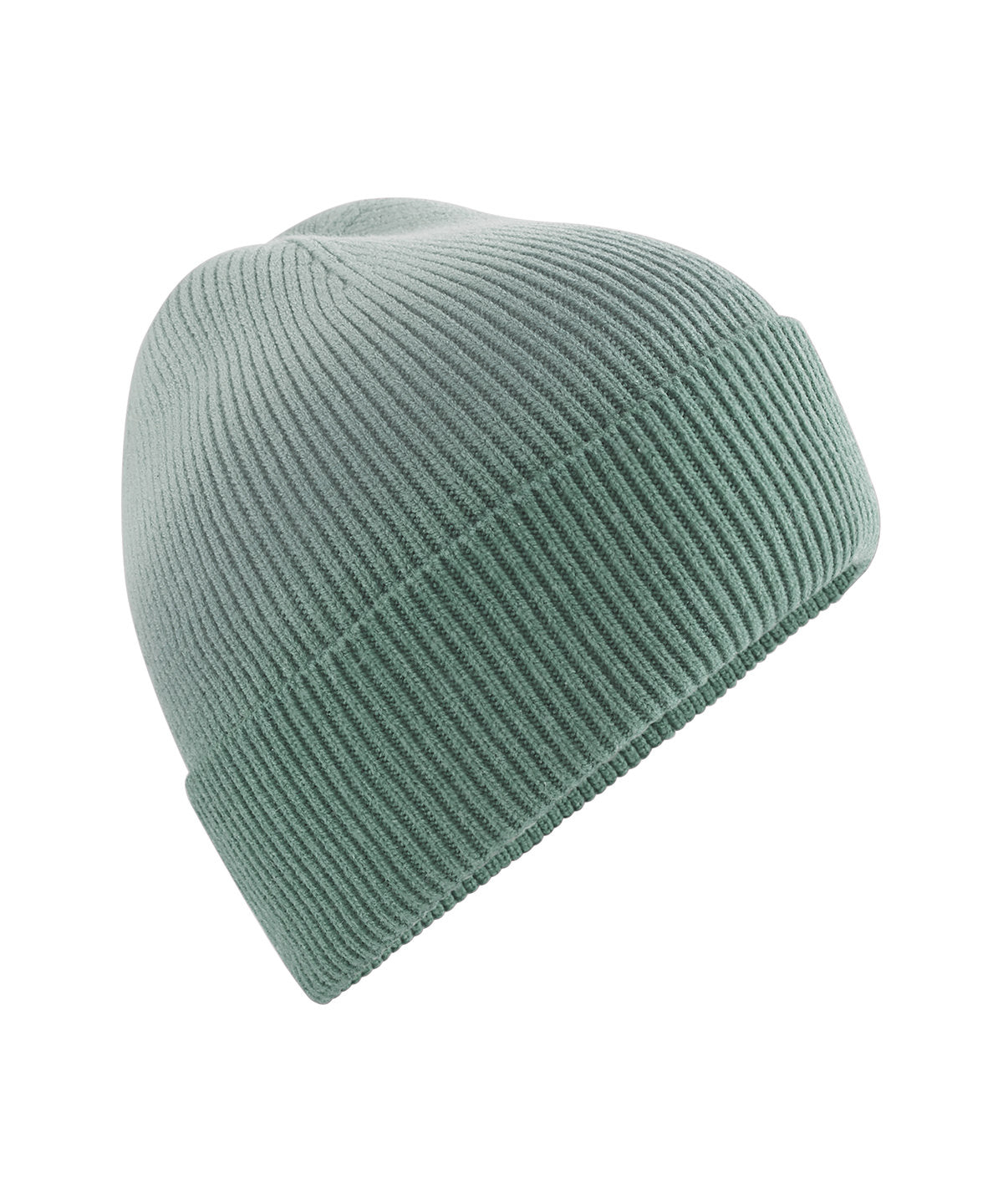 Beechfield Dip-dye beanie in Dusty Green Dip Dye, front view