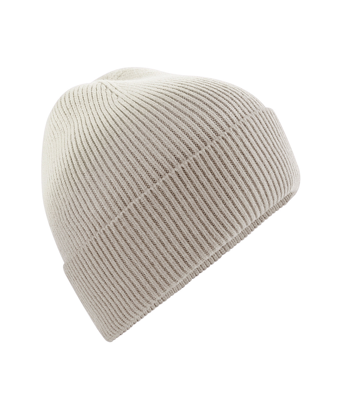 Beechfield Dip-dye beanie in Natural Stone Dip Dye, front view