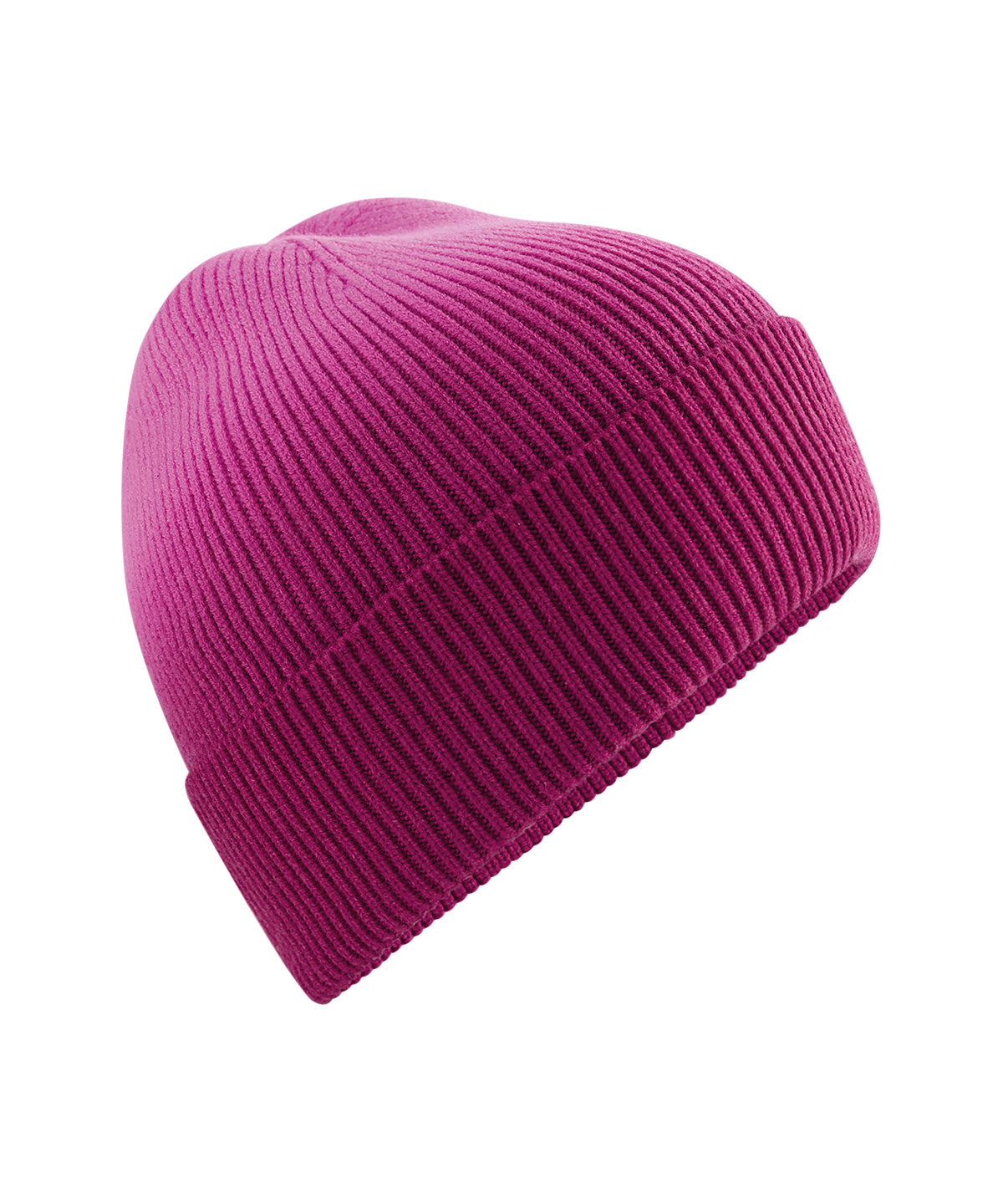 Beechfield Dip-dye beanie in Pink Dip Dye, front view