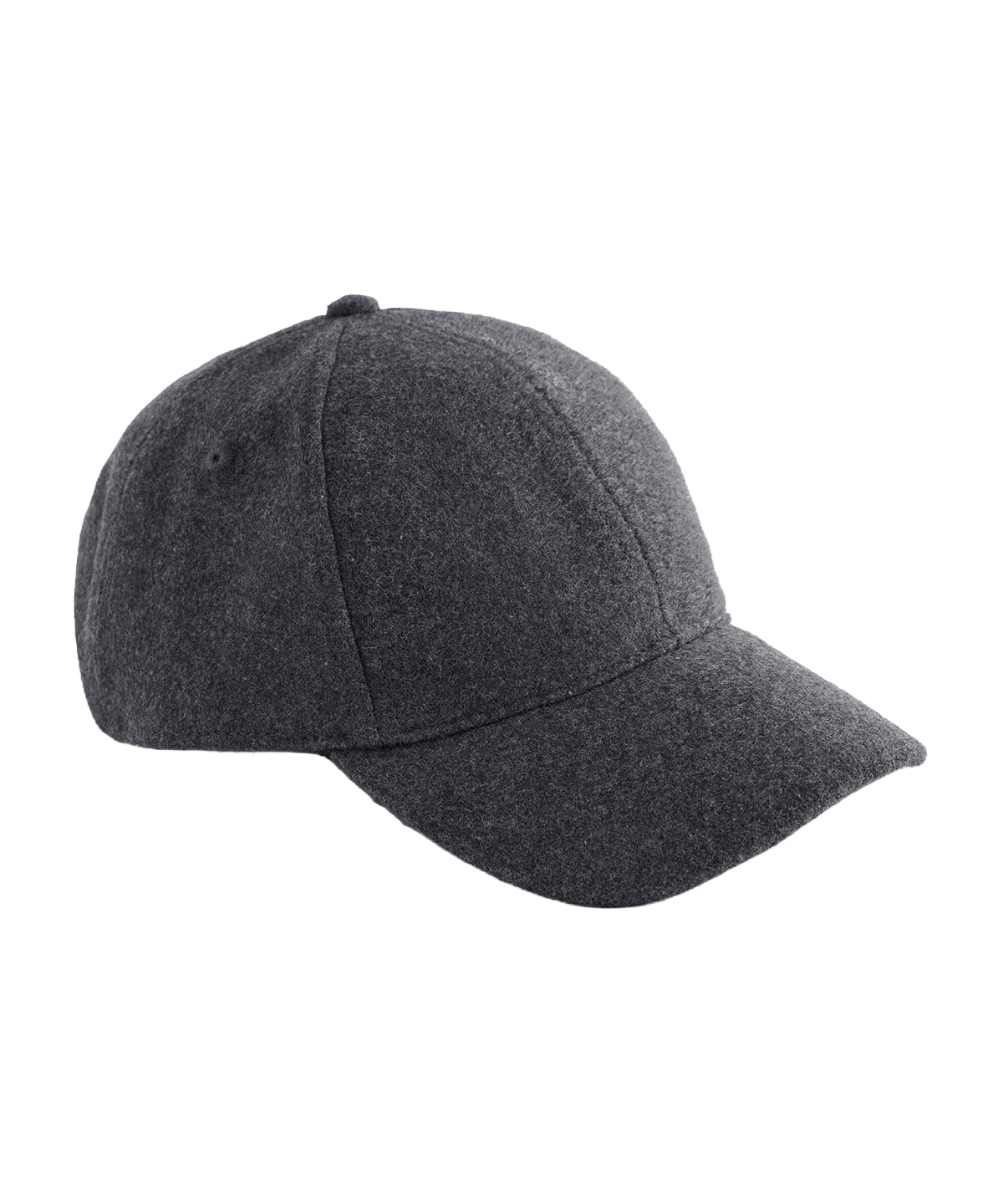 Beechfield Wool blend cap in Charcoal, front view