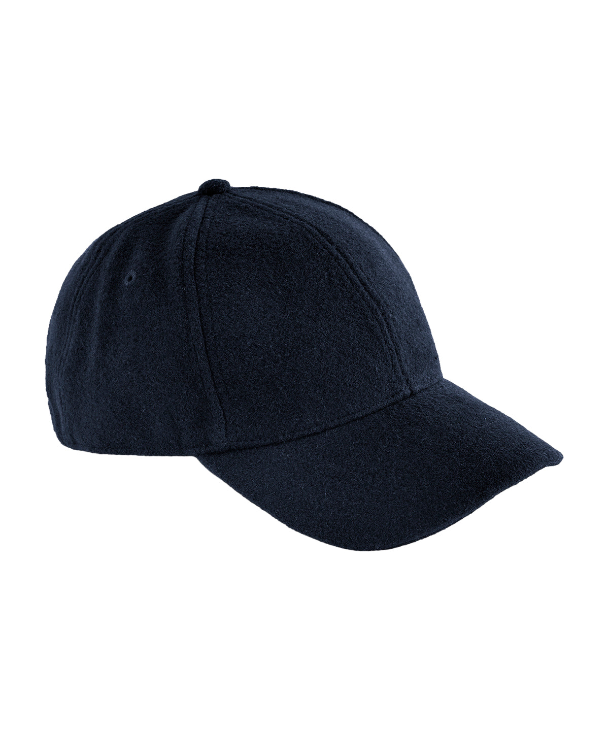 Beechfield Wool blend cap in Navy, front view