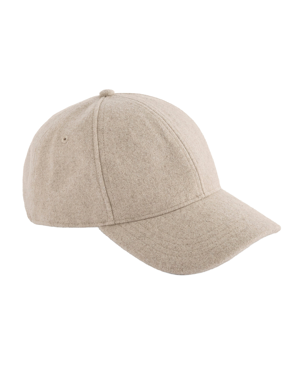 Beechfield Wool blend cap in Stone, front view