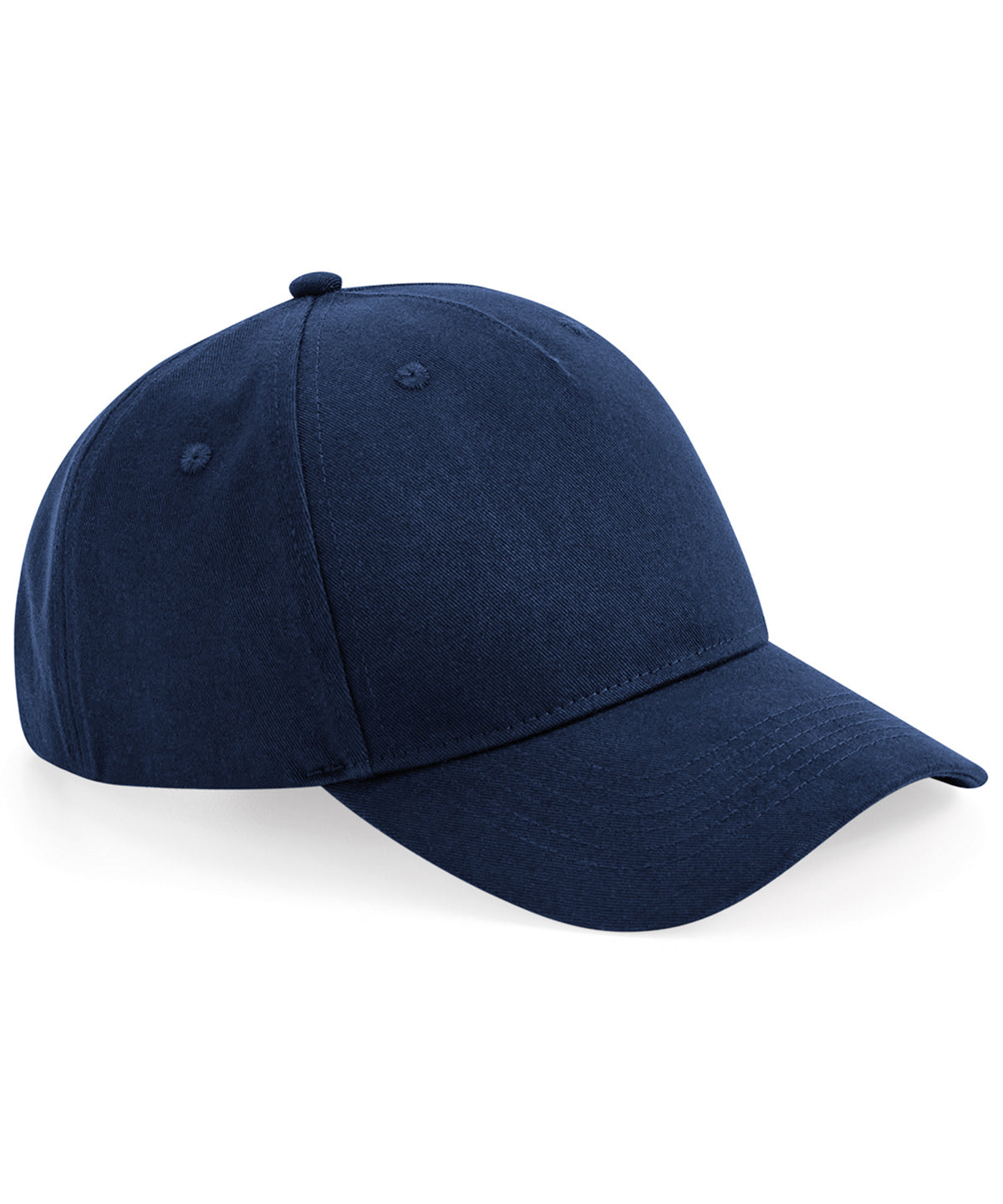 Beechfield Organic cotton 5-panel cap in Navy, front view