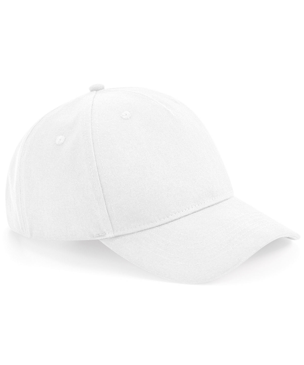 Beechfield Organic cotton 5-panel cap in White, front view