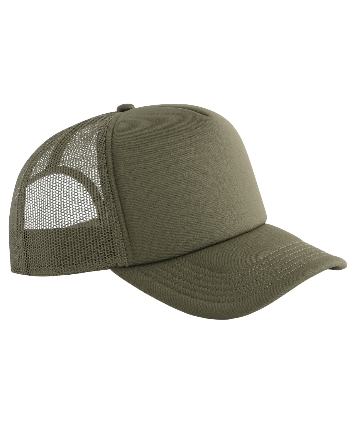 Beechfield Classic foam trucker in Olive Green, front view