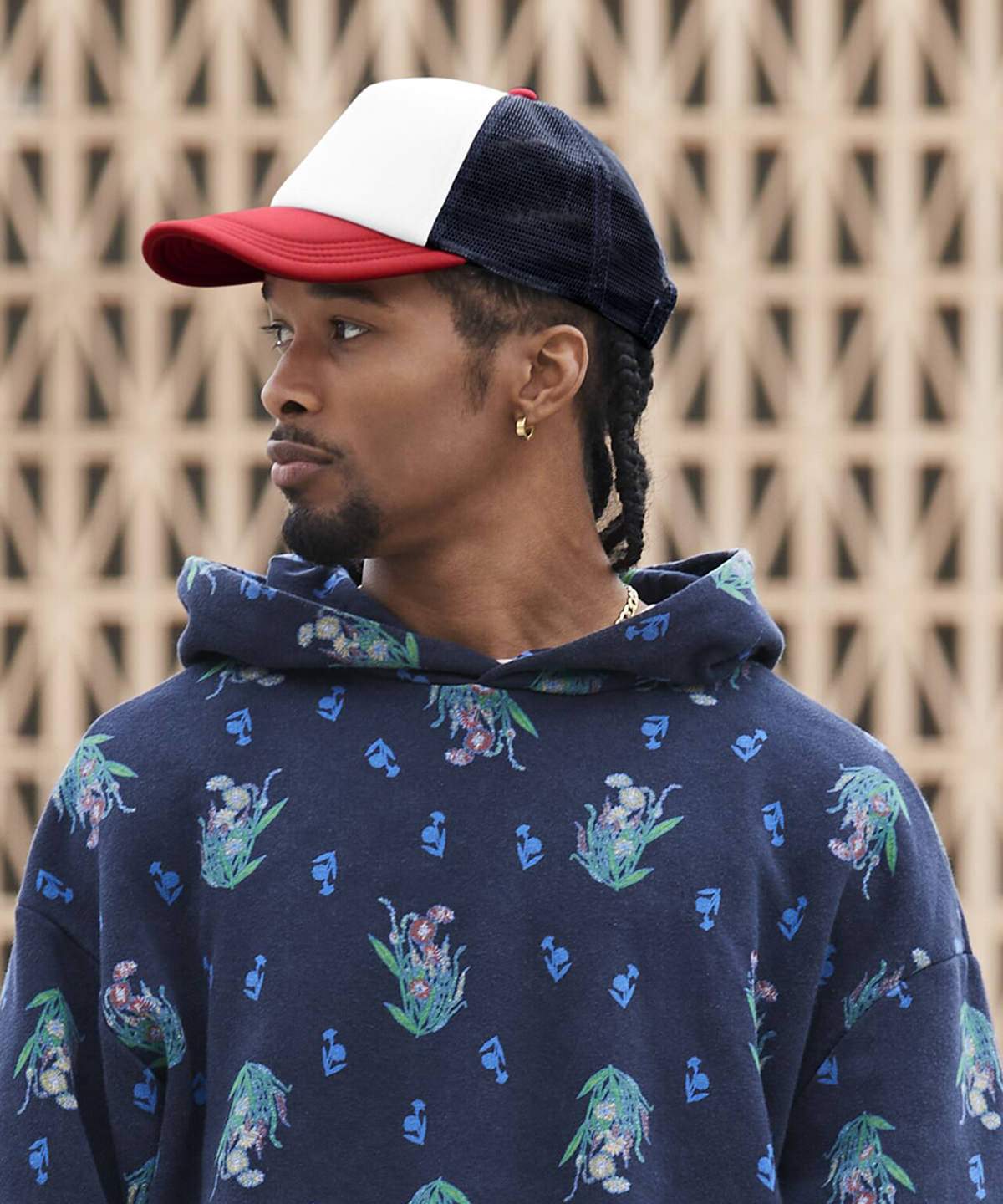 Beechfield Retro 5-panel trucker, lifestyle photo